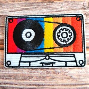 Retro Grunge Vintage Cassette Tape 90'S 80's Music Embroidered Iron on Patch